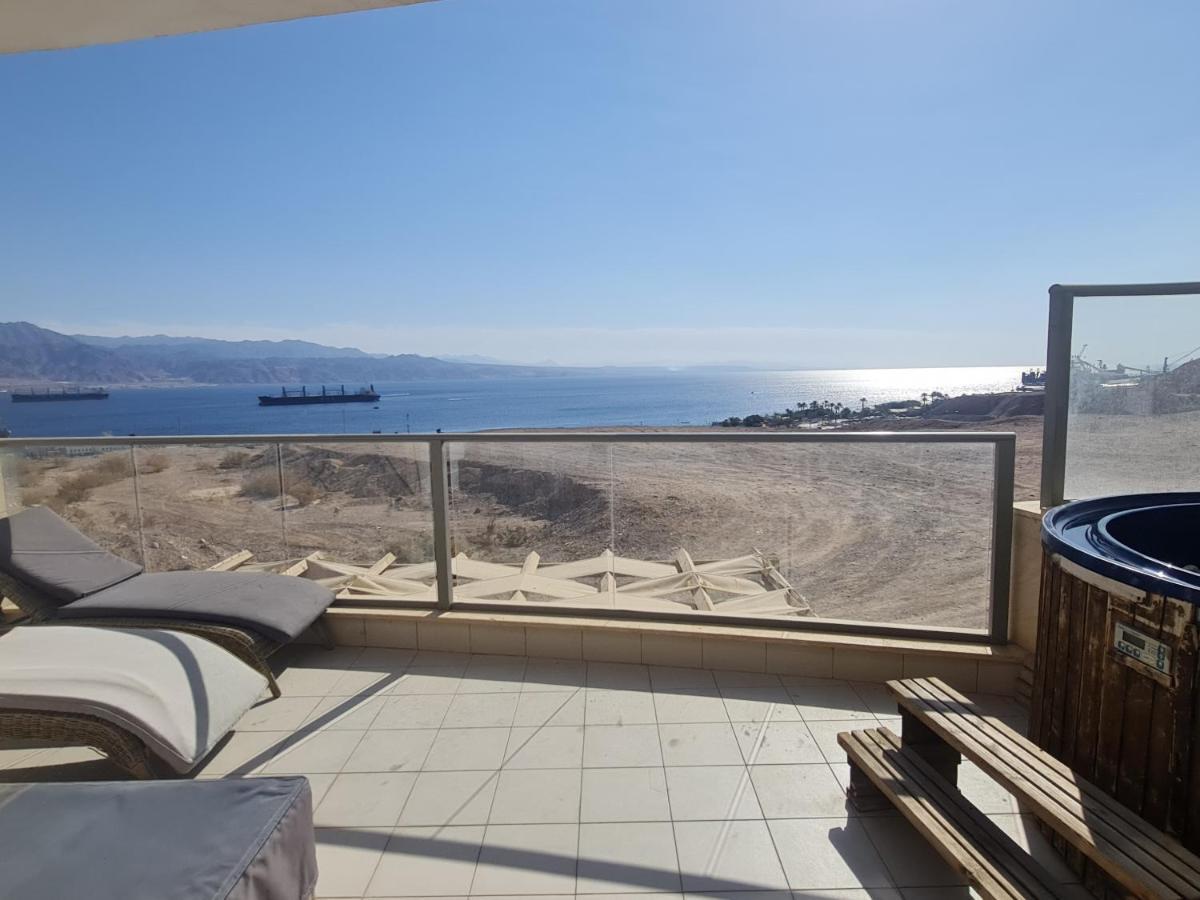 Top-Luxury Exclusive Аpt With Jacuzzi In Front Of The Sea Eilat Exterior foto